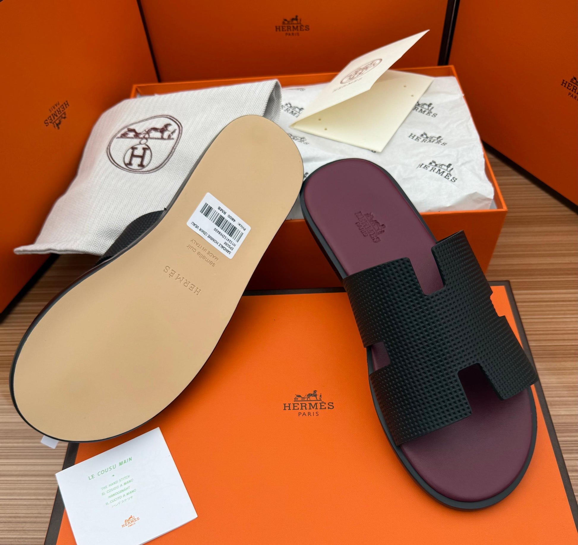 Men Hermes Slippers